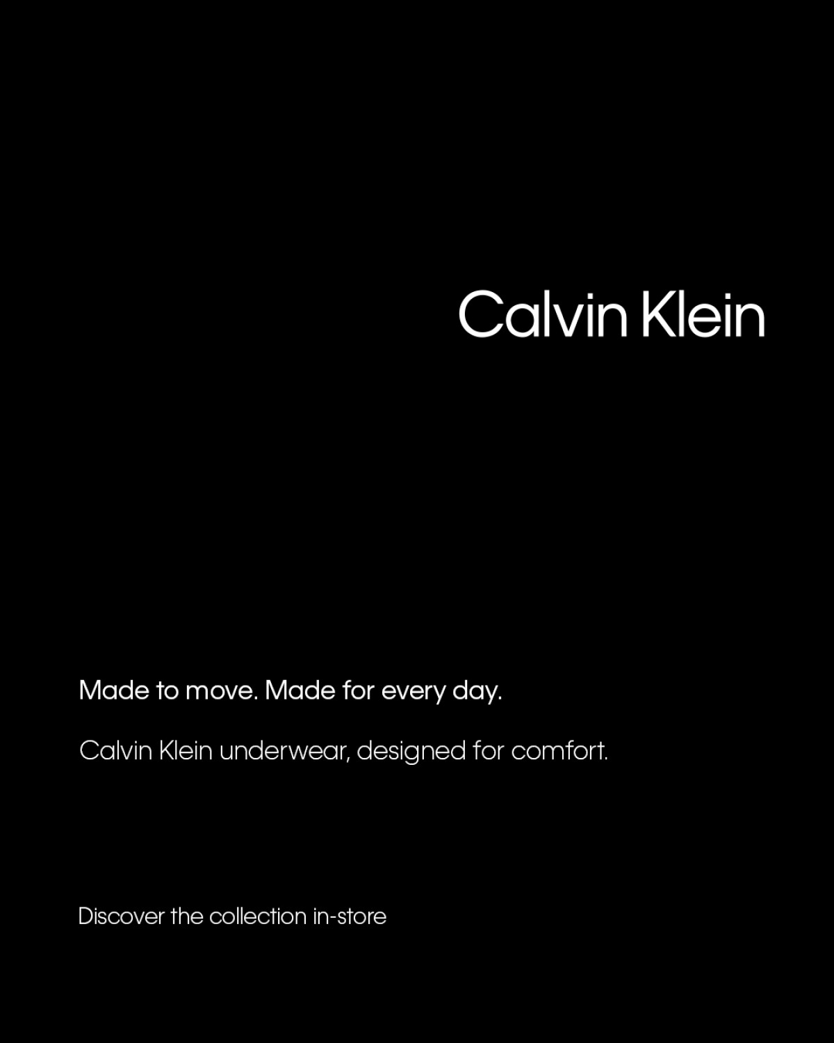 Calvin Klein | MADE TO MOVE. MADE FOR EVERY DAY.